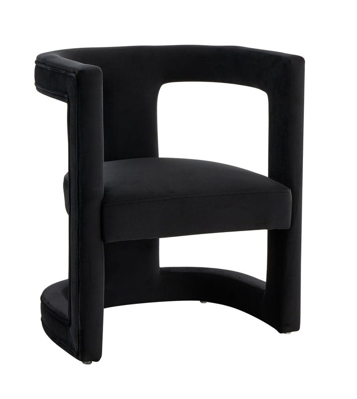 Modrest Kendra Modern Black Fabric Accent Chair - MONAVILLA