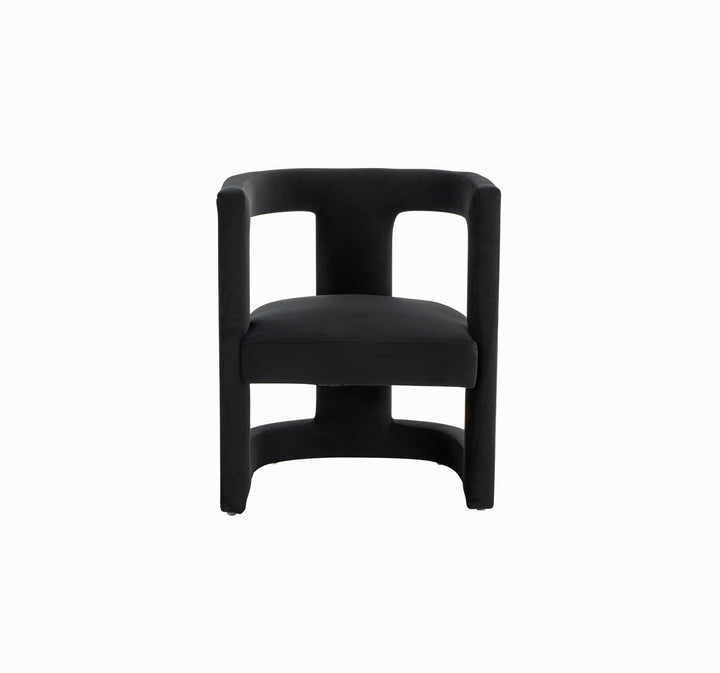 Modrest Kendra Modern Black Fabric Accent Chair - MONAVILLA