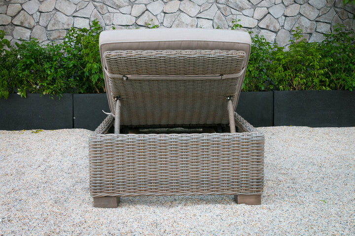 Divani Casa Knox Outdoor Wicker Sunbed - MONAVILLA