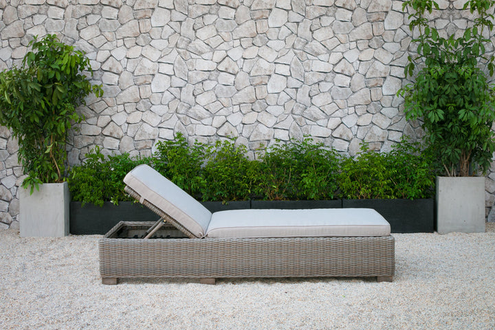 Divani Casa Knox Outdoor Wicker Sunbed - MONAVILLA