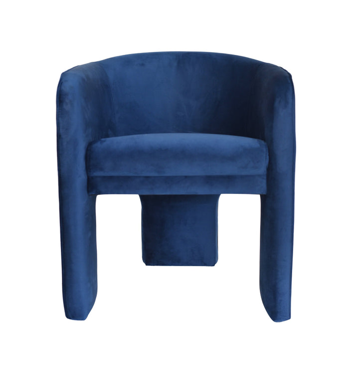 Modrest Kyle Modern Blue Velvet Accent Chair - MONAVILLA