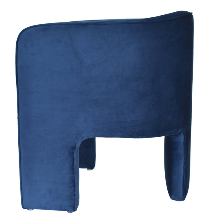 Modrest Kyle Modern Blue Velvet Accent Chair - MONAVILLA