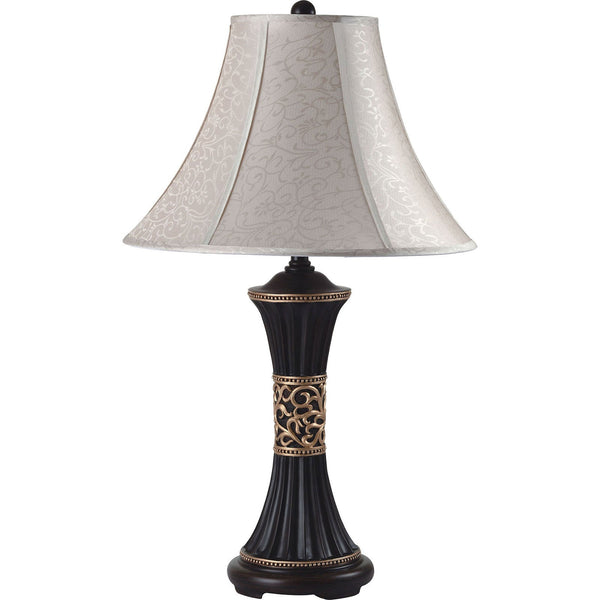 Furniture Of America Naya Espresso/Off-White Traditional 11"H Table Lamp (2 In Box) Model L78173-2PK - MONAVILLA