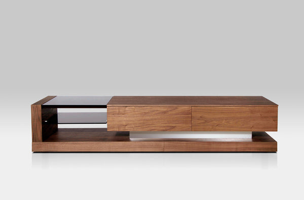 Modrest Mali Modern Walnut TV Stand - MONAVILLA