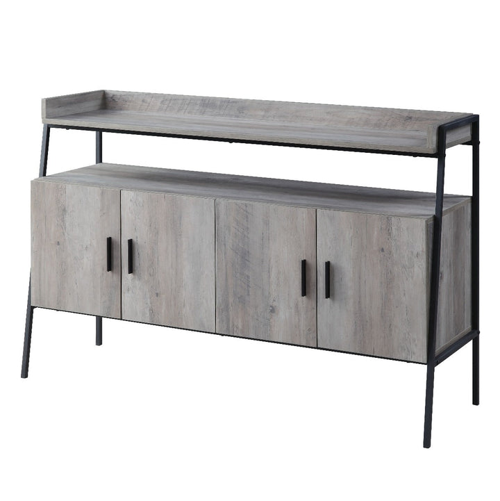 ACME Samiya Gray Oak & Black Finish TV Stand Model LV00151 - MONAVILLA