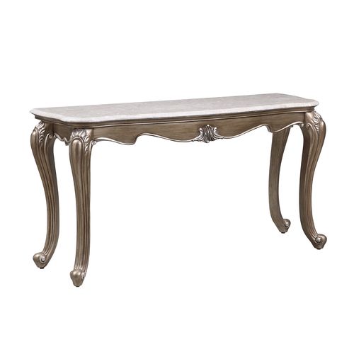 ACME Elozzol Marble & Antique Bronze Finish Accent Table Model LV00304 - MONAVILLA