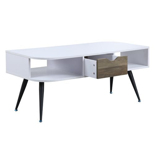 ACME Halima White & Black Finish Accent Table Model LV00322 - MONAVILLA