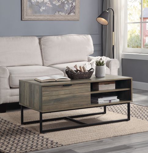 ACME Homare Rustic Oak & Black Finish Accent Table Model LV00323 - MONAVILLA