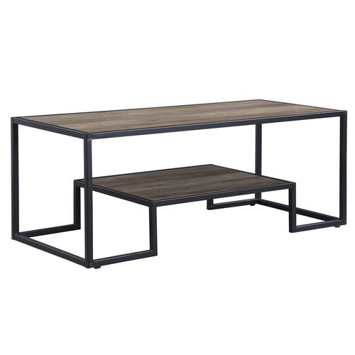 ACME Idella Rustic Oak & Black Finish Accent Table Model LV00324 - MONAVILLA