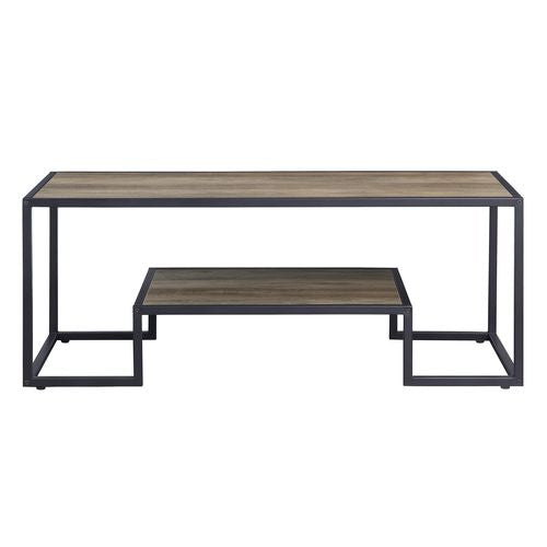 ACME Idella Rustic Oak & Black Finish Accent Table Model LV00324 - MONAVILLA