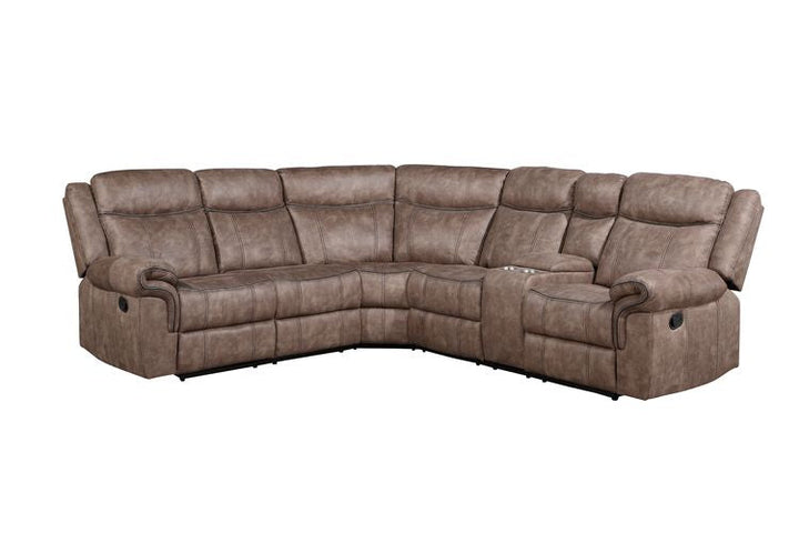 ACME Dollum 2-Tone Chocolate Velvet Sectional Sofa Model LV00397 - MONAVILLA