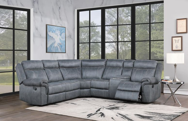 ACME Dollum 2-Tone Gray Velvet Sectional Sofa Model LV00398 - MONAVILLA