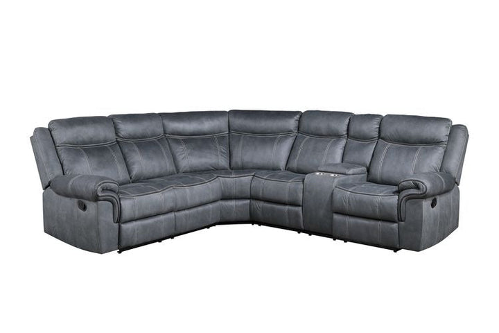 ACME Dollum 2-Tone Gray Velvet Sectional Sofa Model LV00398 - MONAVILLA