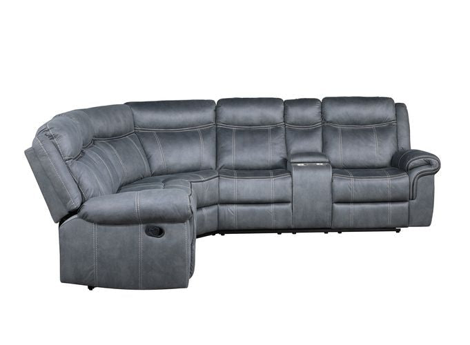 ACME Dollum 2-Tone Gray Velvet Sectional Sofa Model LV00398 - MONAVILLA