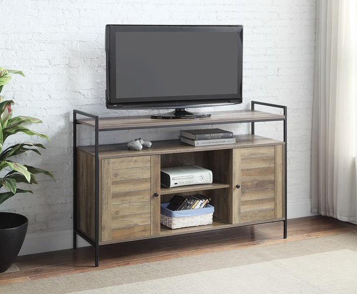 ACME Baina Rustic Oak & Black Finish TV Stand Model LV00743 - MONAVILLA