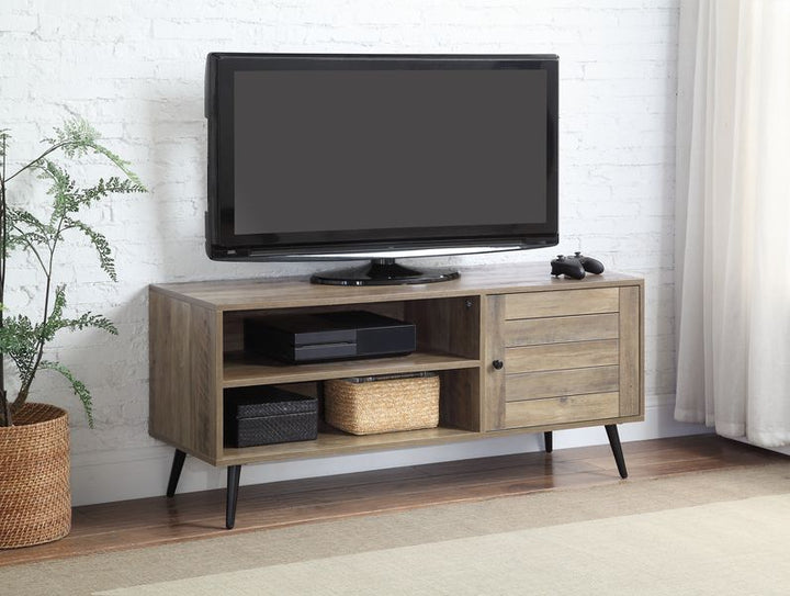 ACME Baina II Rustic Oak & Black Finish TV Stand Model LV00746 - MONAVILLA