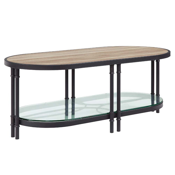 ACME Brantley Oak & Sandy Black Finish Coffee Table Model LV00751 - MONAVILLA