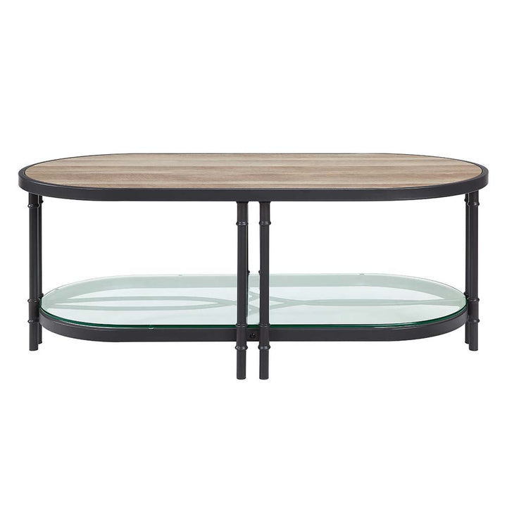 ACME Brantley Oak & Sandy Black Finish Coffee Table Model LV00751 - MONAVILLA