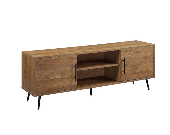 ACME Wafiya Rustic Wood & Black Finish TV Stand Model LV00789 - MONAVILLA