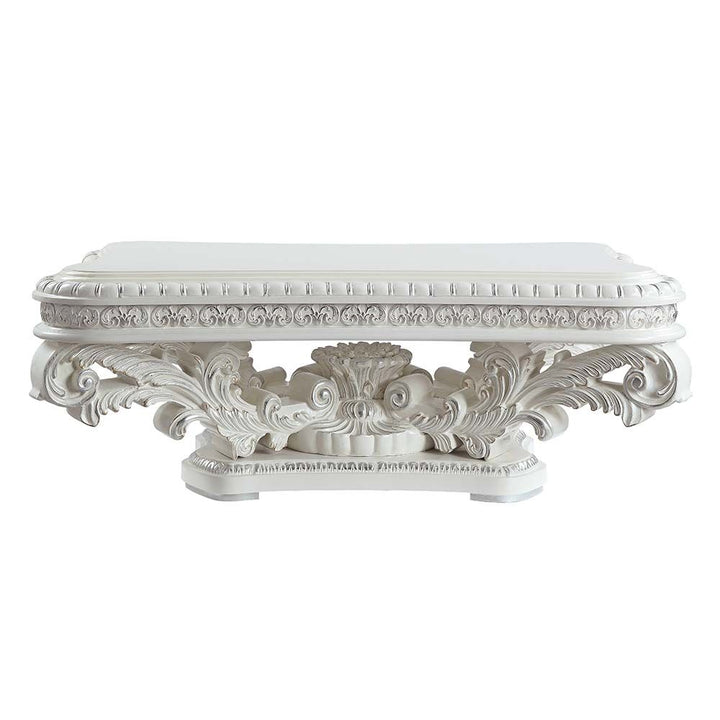 ACME Vanaheim Antique White Finish Coffee Table Model LV00800 - MONAVILLA