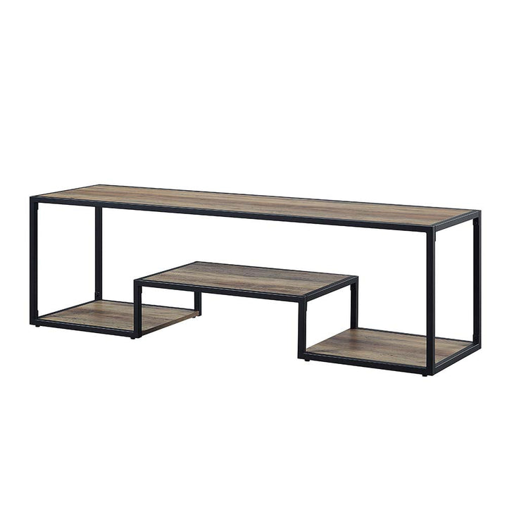 ACME Idella Rustic Oak & Black Finish TV Stand Model LV00888 - MONAVILLA