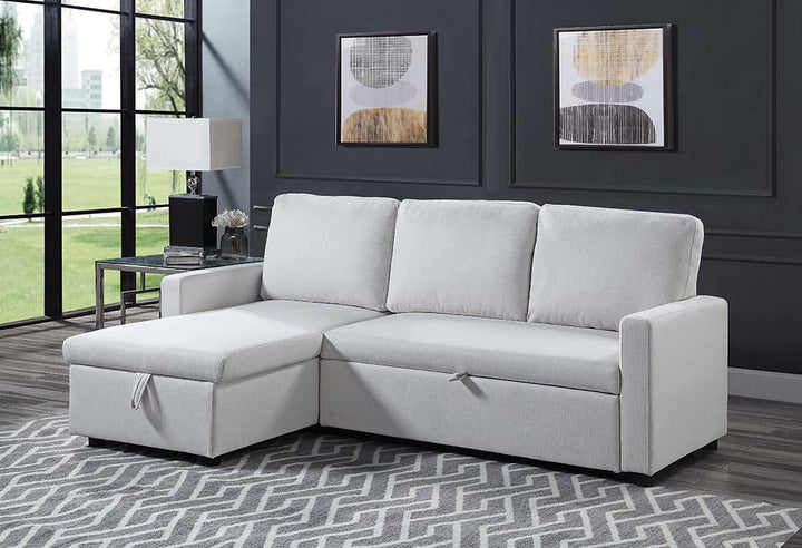 ACME Hiltons Beige Fabric Sectional Sofa Model LV00971 - MONAVILLA