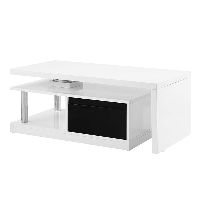 ACME Buck II White & Black High Gloss Finish Coffee Table Model LV00997 - MONAVILLA