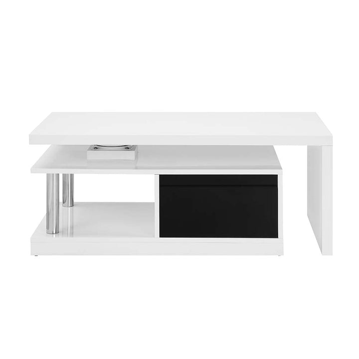 ACME Buck II White & Black High Gloss Finish Coffee Table Model LV00997 - MONAVILLA