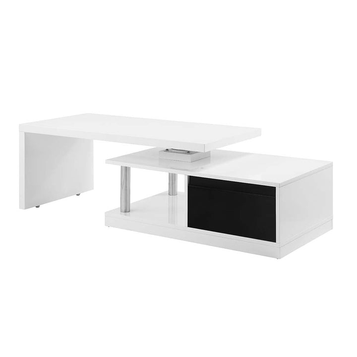 ACME Buck II White & Black High Gloss Finish Coffee Table Model LV00997 - MONAVILLA