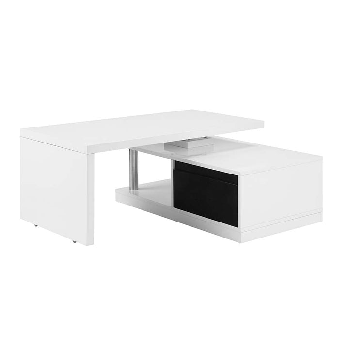 ACME Buck II White & Black High Gloss Finish Coffee Table Model LV00997 - MONAVILLA