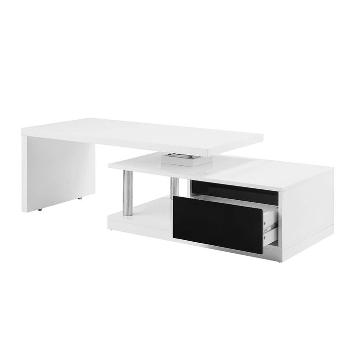 ACME Buck II White & Black High Gloss Finish Coffee Table Model LV00997 - MONAVILLA