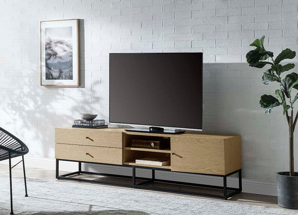 ACME Isha Oak Finish TV Stand Model LV01075 - MONAVILLA