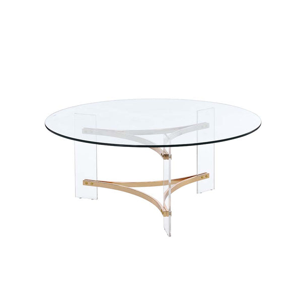 ACME Sosi Gold Finish Coffee Table Model LV01083 - MONAVILLA