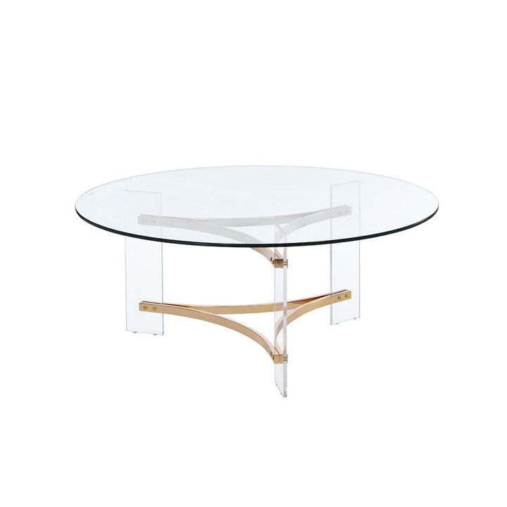 ACME Sosi Gold Finish Coffee Table Model LV01083 - MONAVILLA