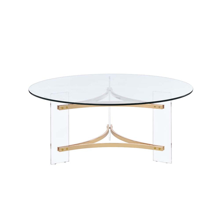 ACME Sosi Gold Finish Coffee Table Model LV01083 - MONAVILLA