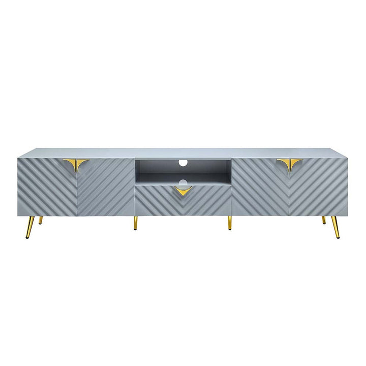 ACME Gaines Gray High Gloss Finish TV Stand Model LV01134 - MONAVILLA