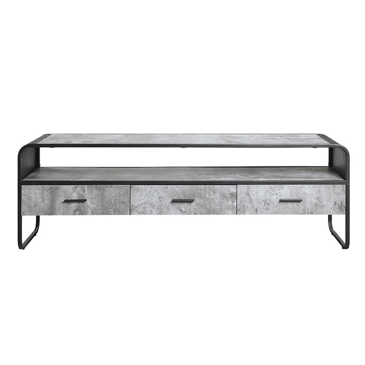 ACME Raziela Concrete Gray & Black Finish TV Stand Model LV01142 - MONAVILLA