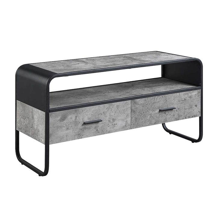 ACME Raziela Concrete Gray & Black Finish TV Stand Model LV01143 - MONAVILLA