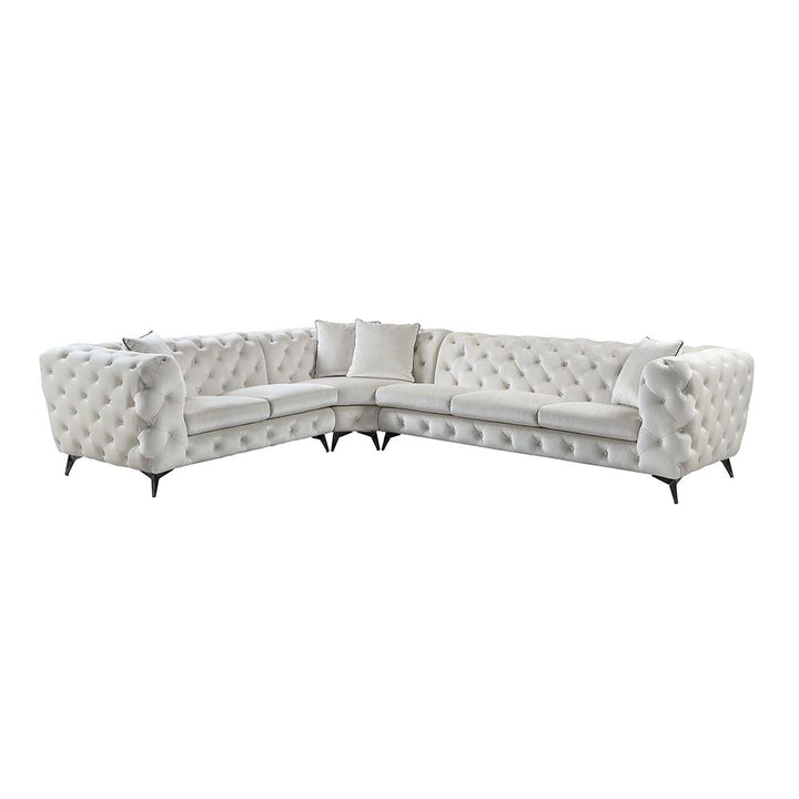 ACME Atronia Beige Fabric Sectional Sofa Model LV01160 - MONAVILLA