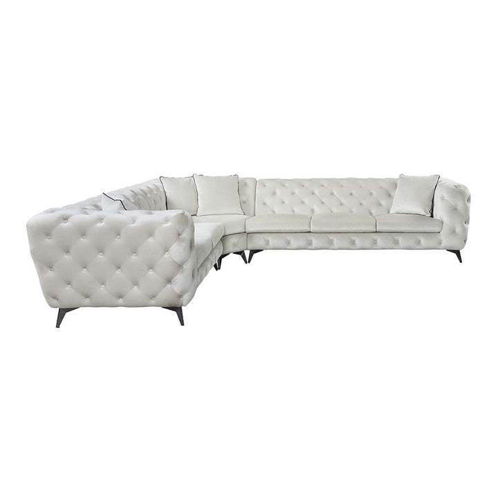 ACME Atronia Beige Fabric Sectional Sofa Model LV01160 - MONAVILLA