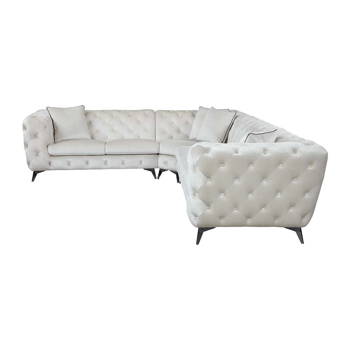 ACME Atronia Beige Fabric Sectional Sofa Model LV01160 - MONAVILLA