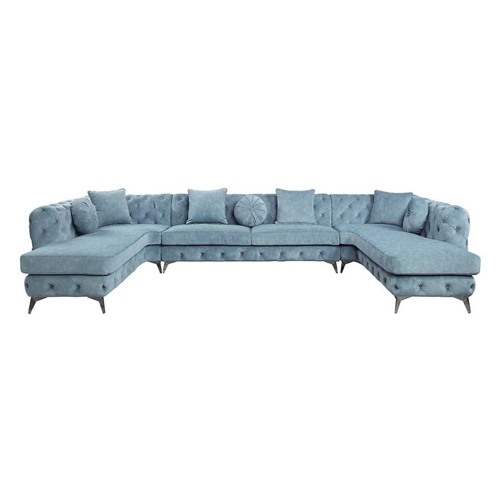 ACME Atronia Deep Green Fabric Sectional Sofa Model LV01161 - MONAVILLA