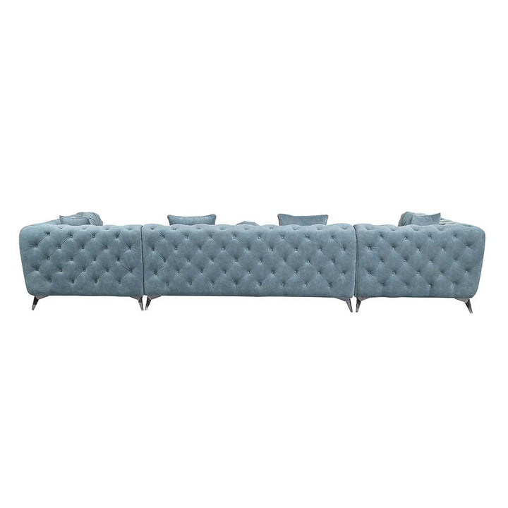 ACME Atronia Deep Green Fabric Sectional Sofa Model LV01161 - MONAVILLA