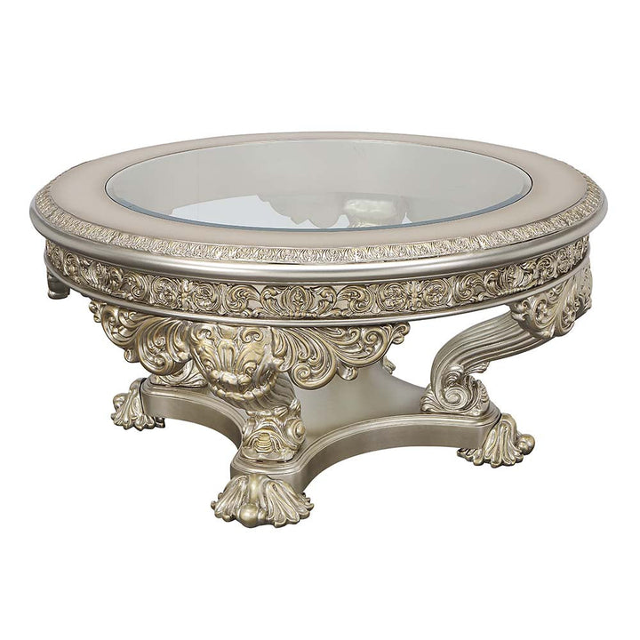 ACME Danae Champagne & Gold Finish Coffee Table Model LV01202 - MONAVILLA