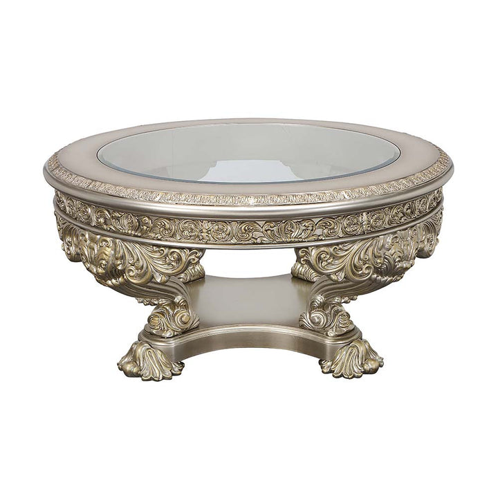 ACME Danae Champagne & Gold Finish Coffee Table Model LV01202 - MONAVILLA