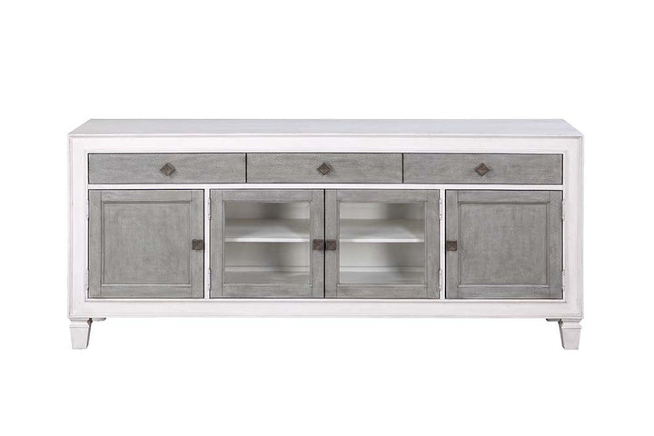 ACME Katia Rustic Gray & White Finish TV Stand Model LV01317 - MONAVILLA