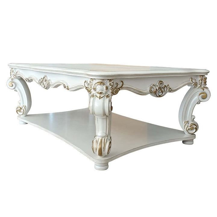 ACME Vendome Antique Pearl Finish Coffee Table Model LV01327 - MONAVILLA