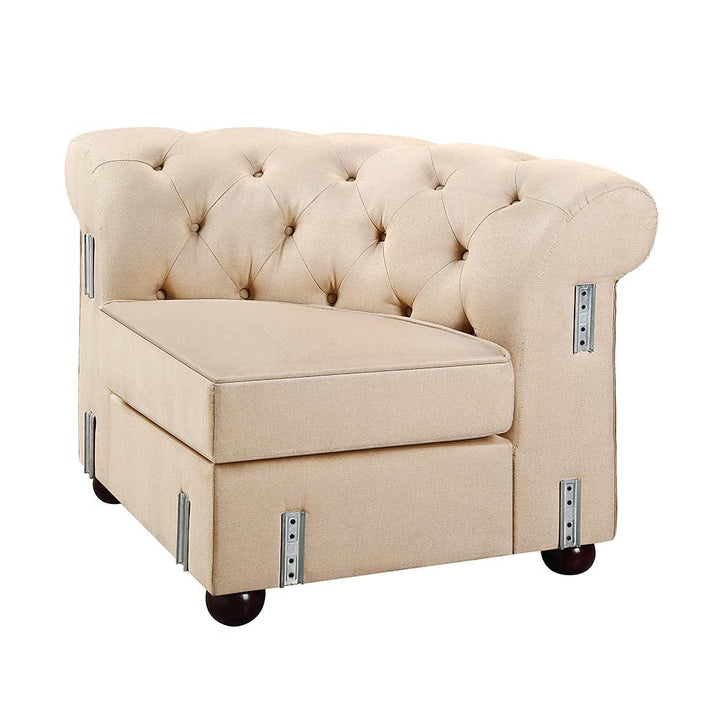 ACME Jaqueline Beige Linen Jaqueline Sectional Sofa Model LV01460 - MONAVILLA