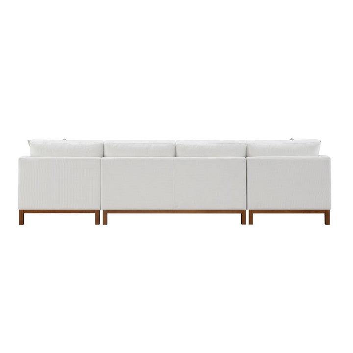 ACME Valiant Ivory Chenille Valiant Sectional Sofa Model LV01881 - MONAVILLA