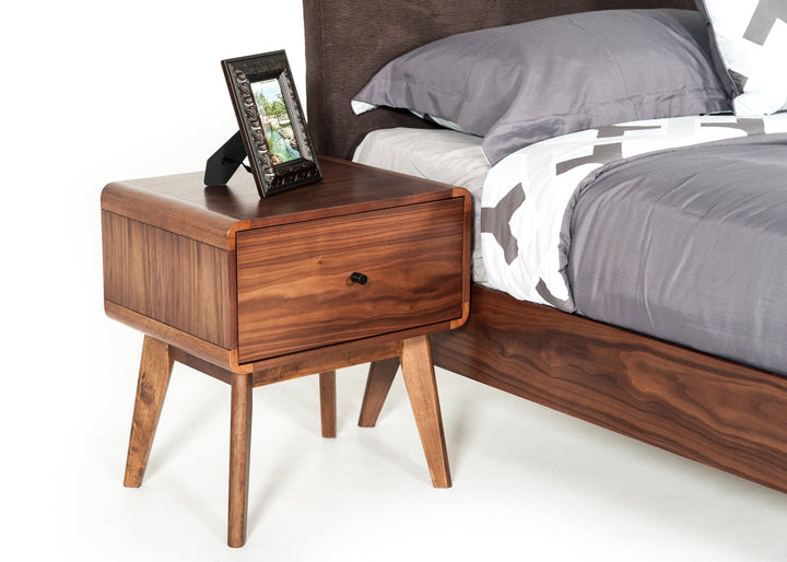 Modrest Marshall Mid Century Modern Walnut Nightstand - MONAVILLA